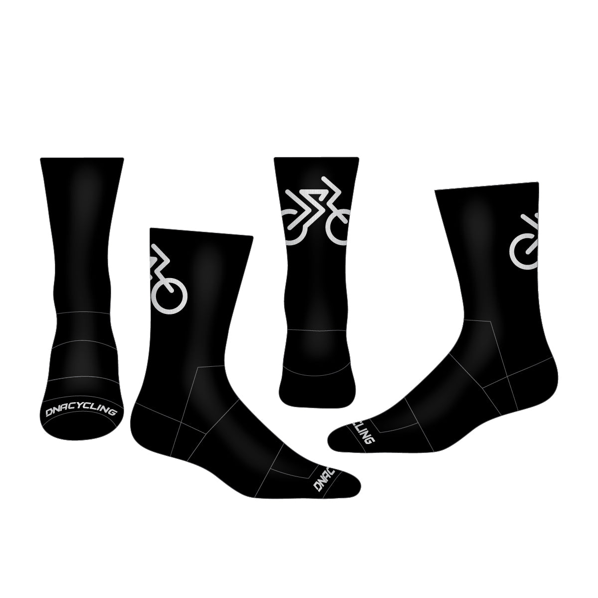 45th Parallel 6' Cuff DNA Cycling Socks