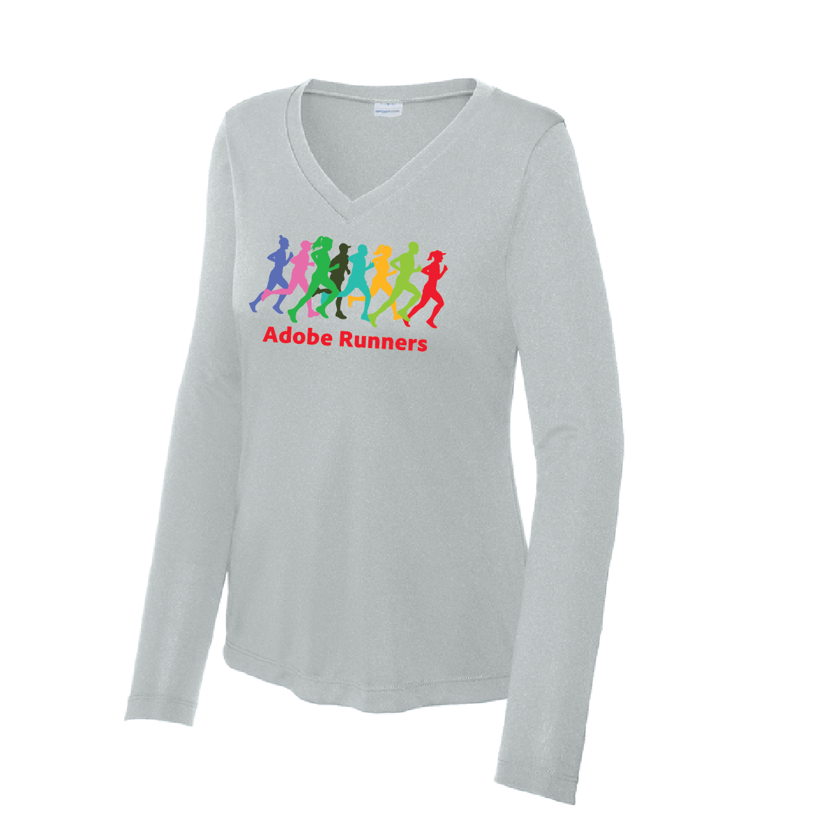 Adobe Running Sport-Tek Women's Long Sleeve V-Neck Tee