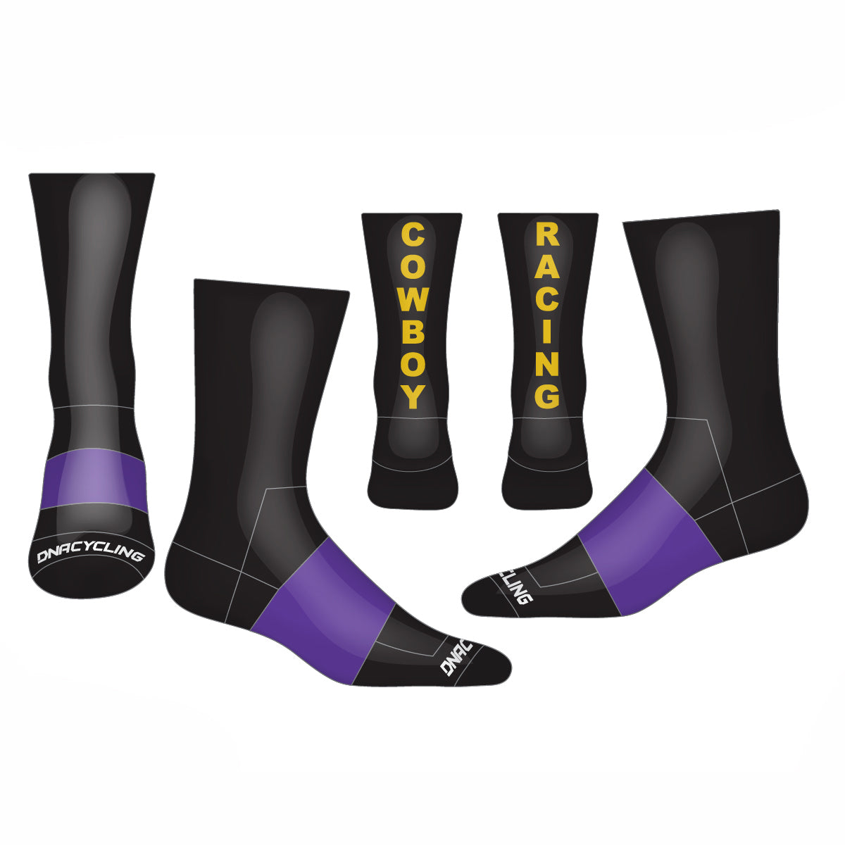SalinasHS 6" Cuff DNA Cycling Socks