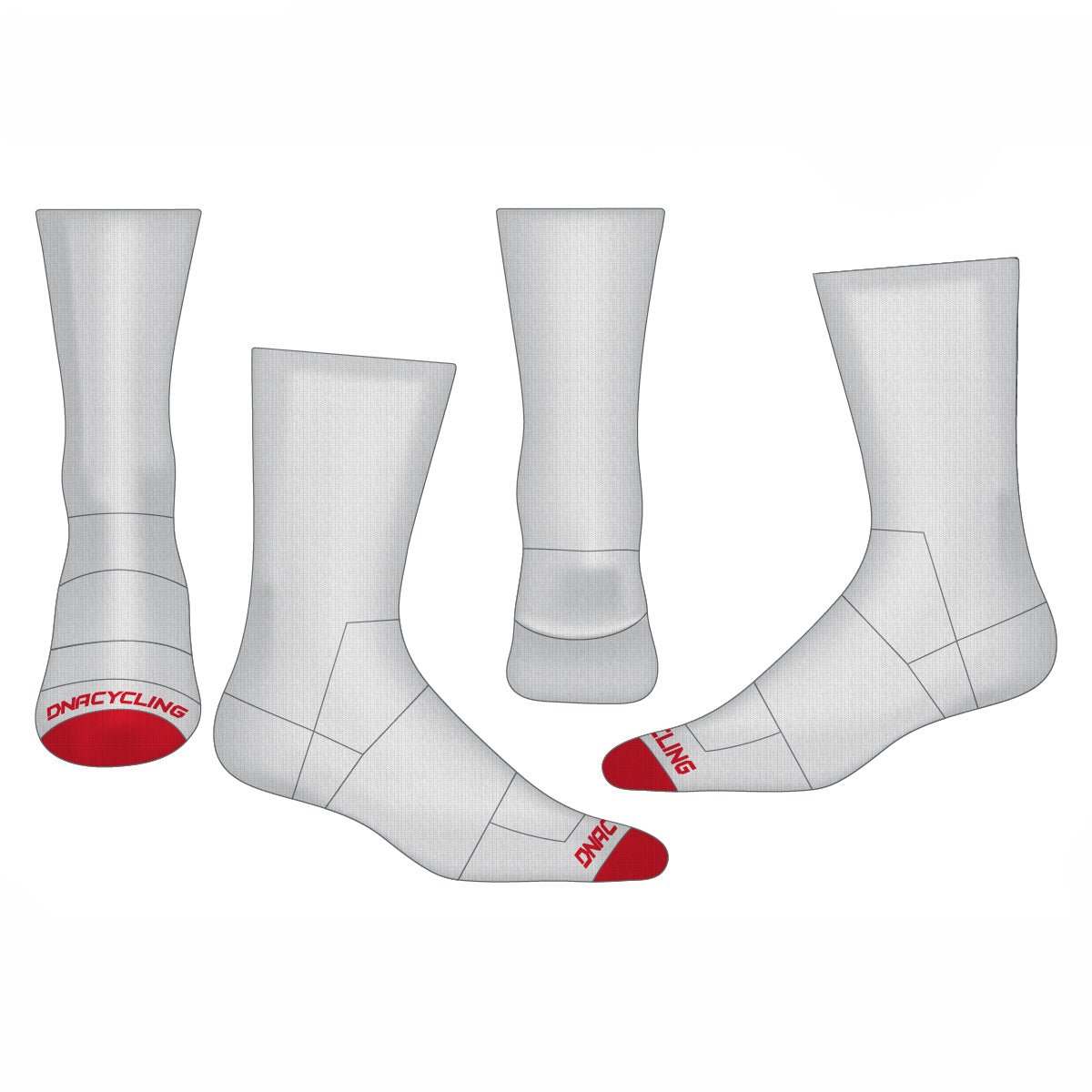 Bike Peddler 6" Cuff DNA Cycling Socks
