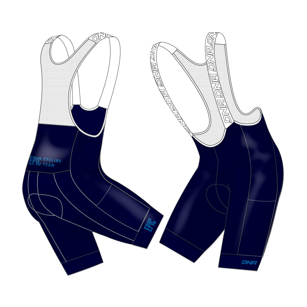 EPIC Cycling Team Switch Bib Short Navy