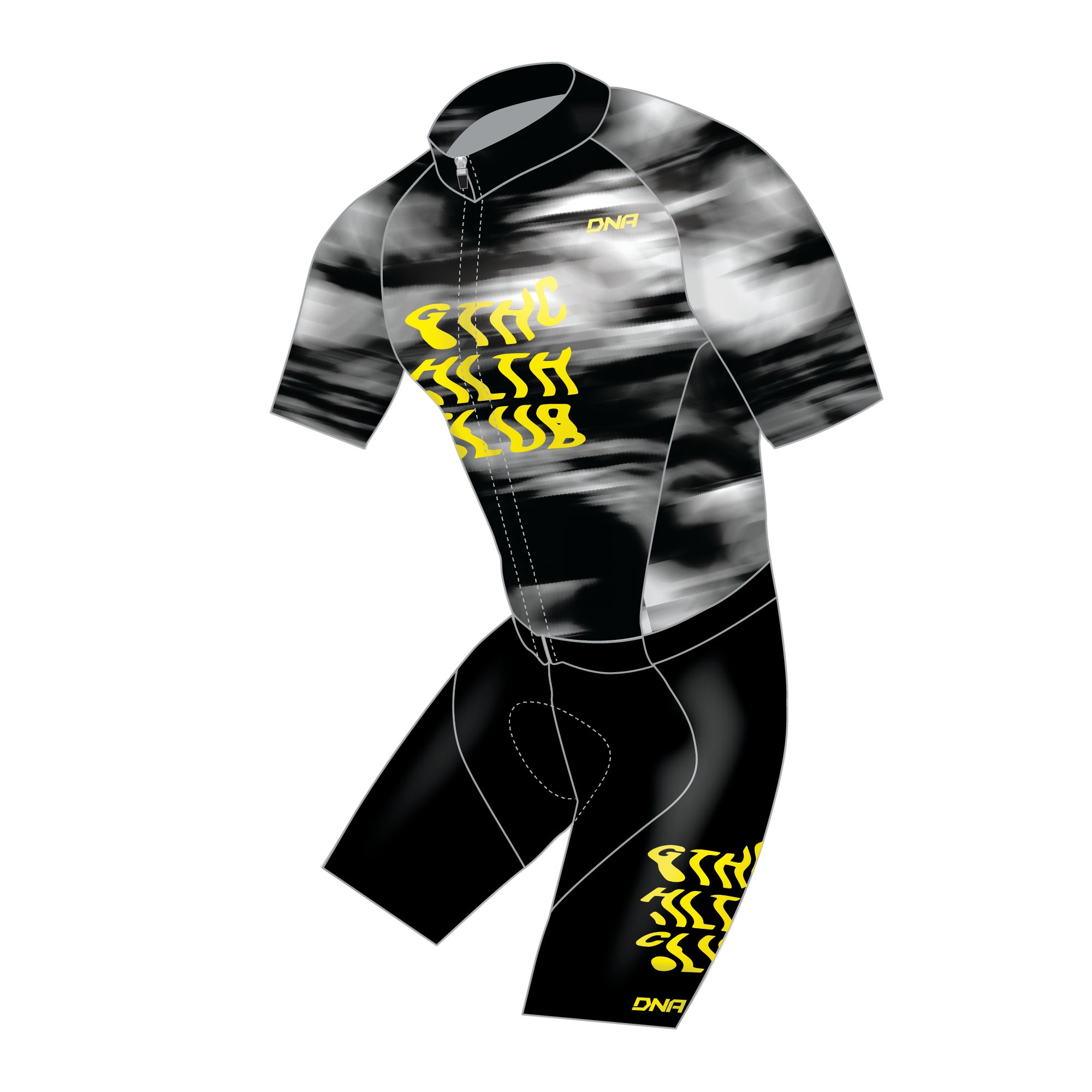 GothicHealthClub Race Short Sleeve Skin Suit