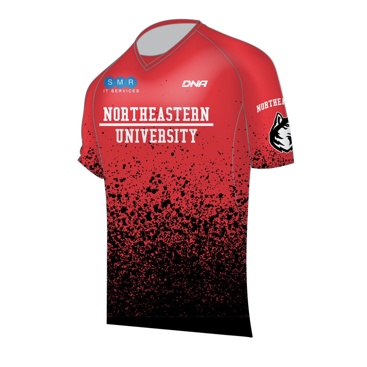 Northeastern University  Freeride Short Sleeve V-Neck Jersey