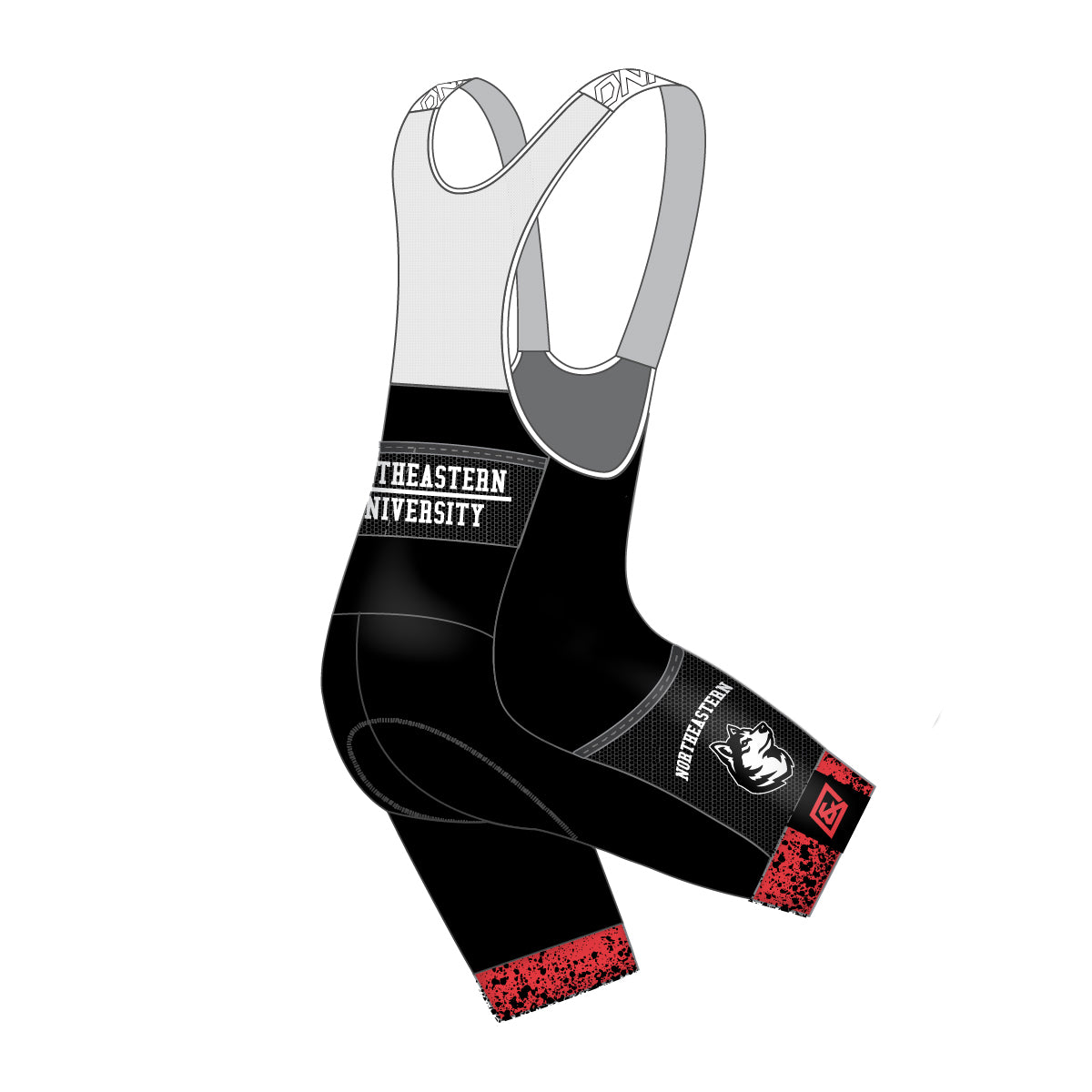 Northeastern University Gravel Bib Short