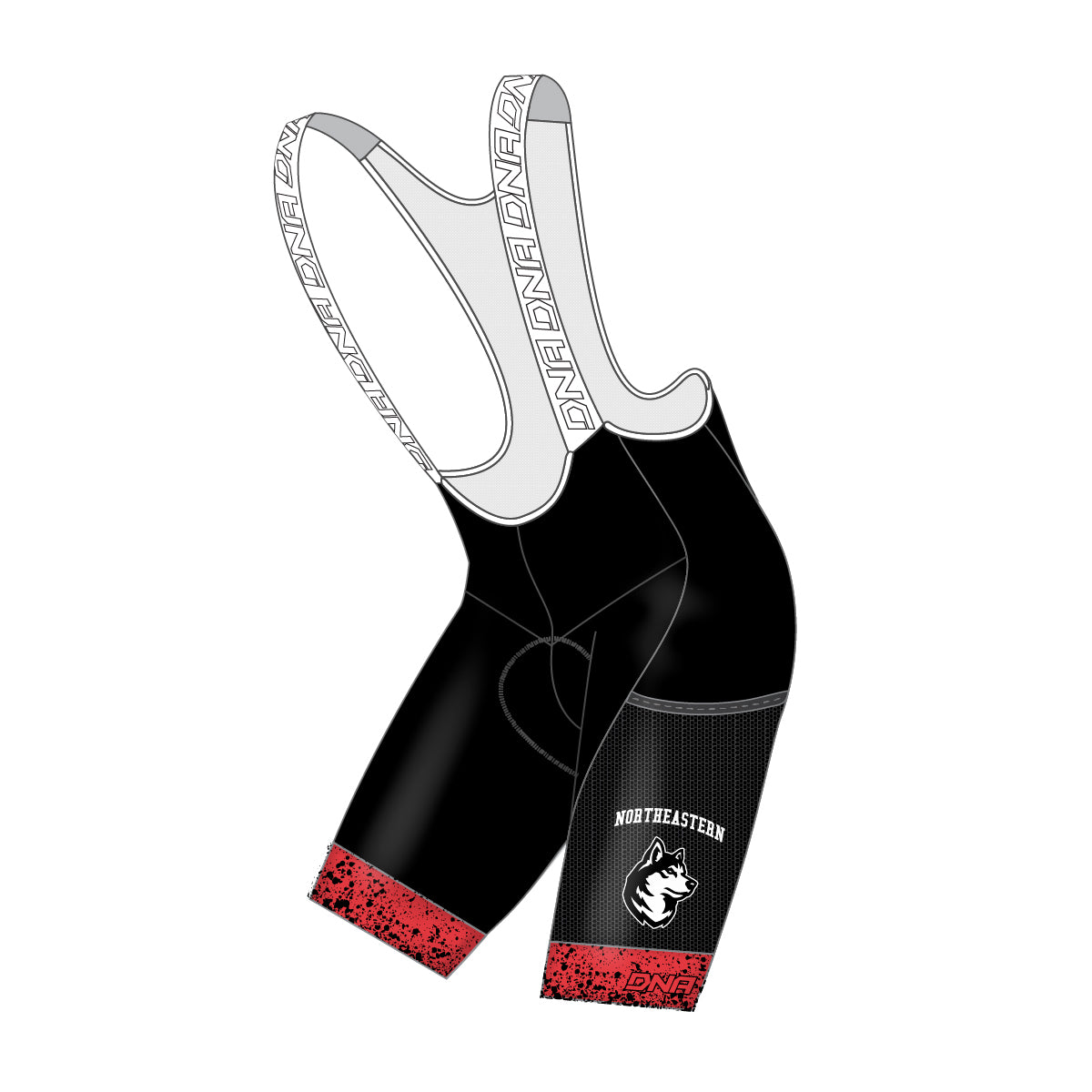 Northeastern University Gravel Bib Short