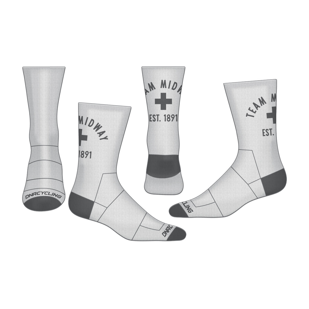 Team Midway 6" Cuff DNA Cycling Socks