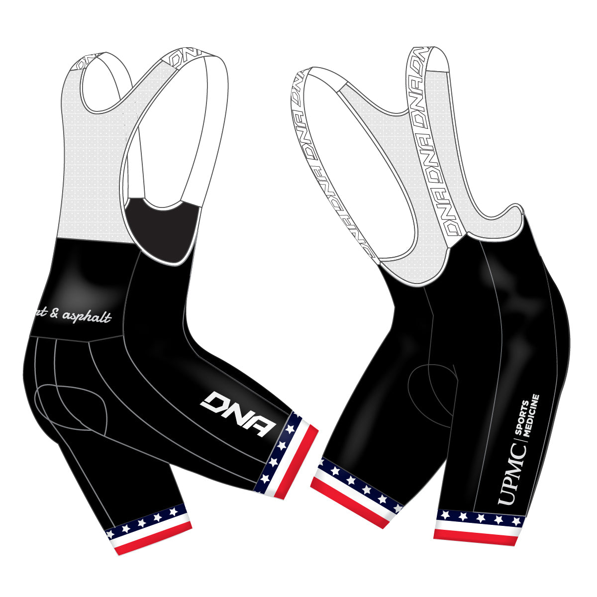 UPMC Switch Bib Short NC