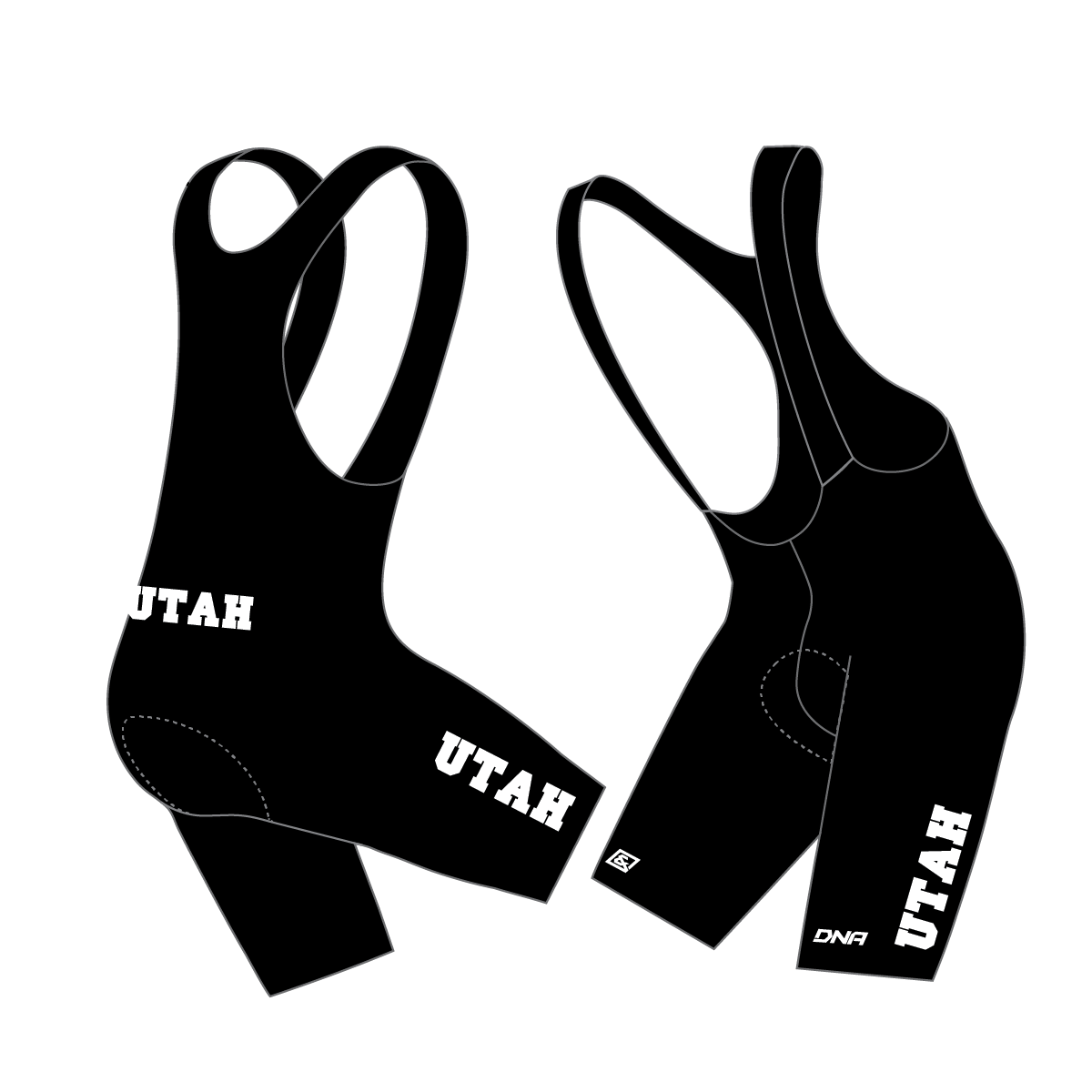 UofU Cycling Aero Form Bib Shorts