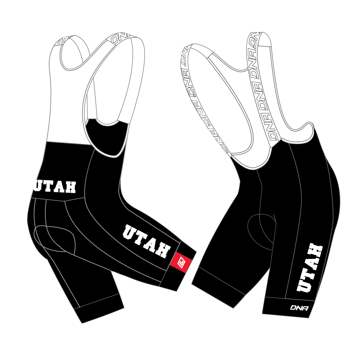 UofU Cycling Switch Bib Short