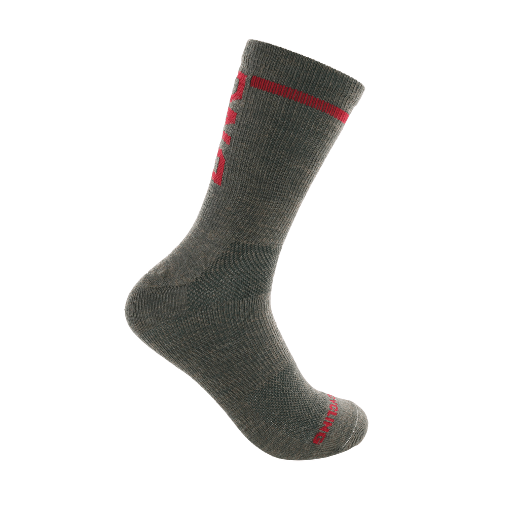 6" MERINO WOOL PERFORMANCE SOCK GREEN/RED