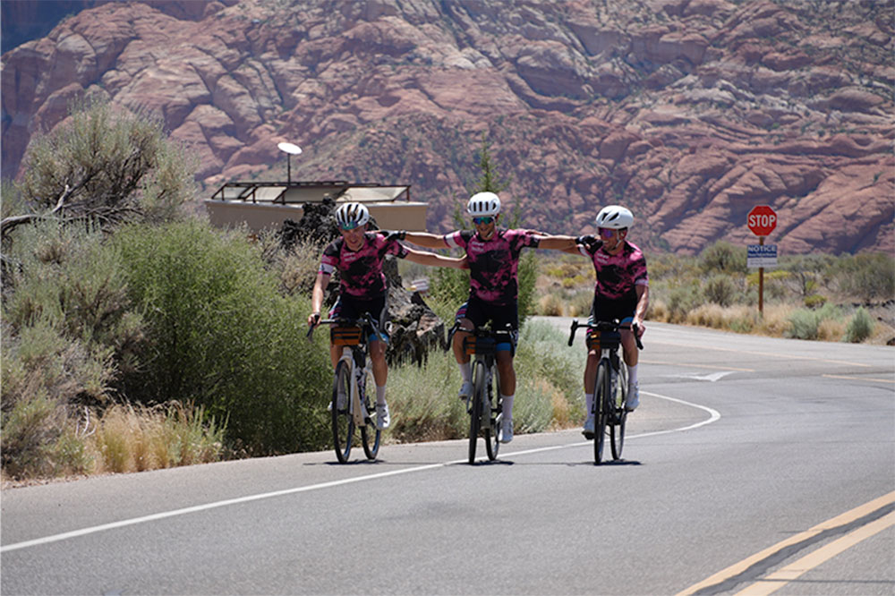 cyclist riding together