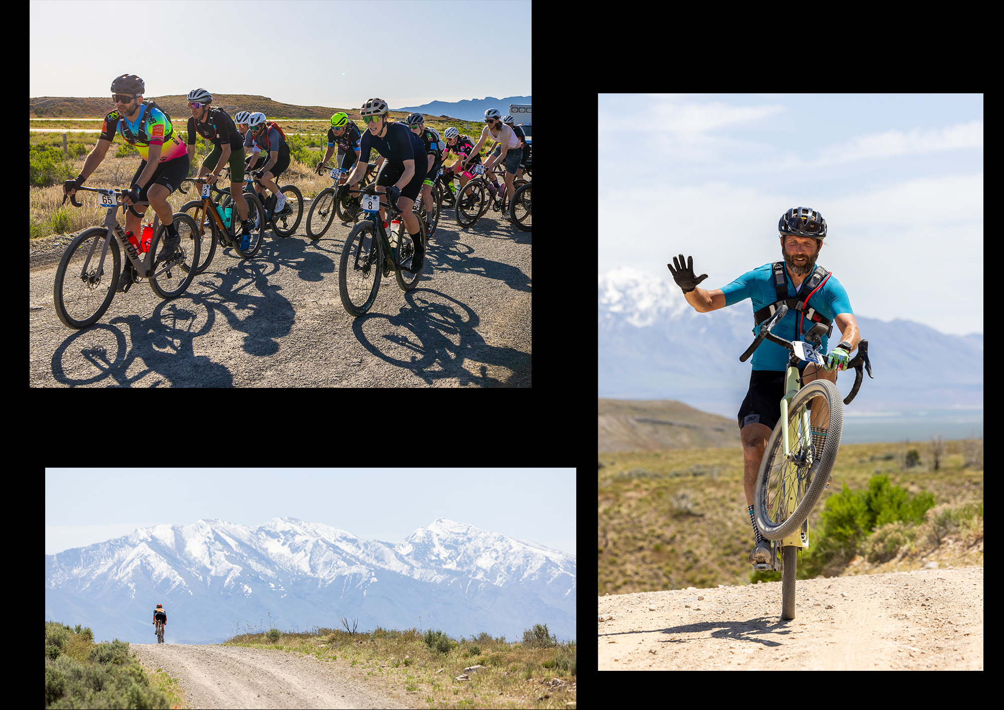 riders biking during wild horse gravel race