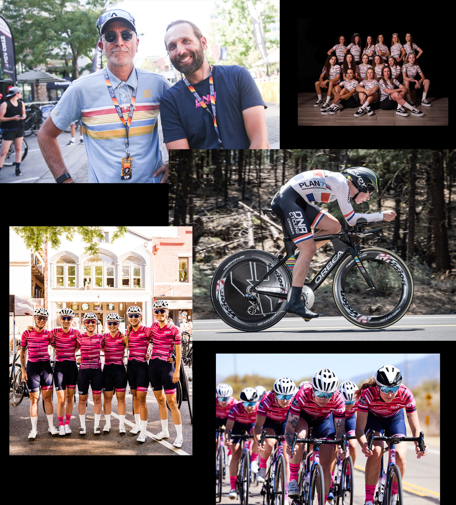 team sponsors and team photo collage